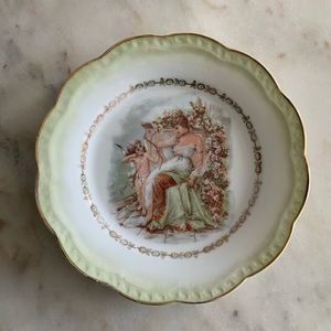 Cupid Taking Aim Painted Plate